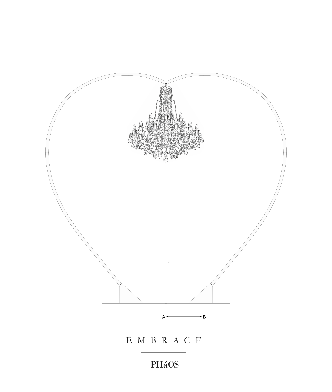Specialized support structure for outdoor wedding reception crystal chandeliers Athens Greece