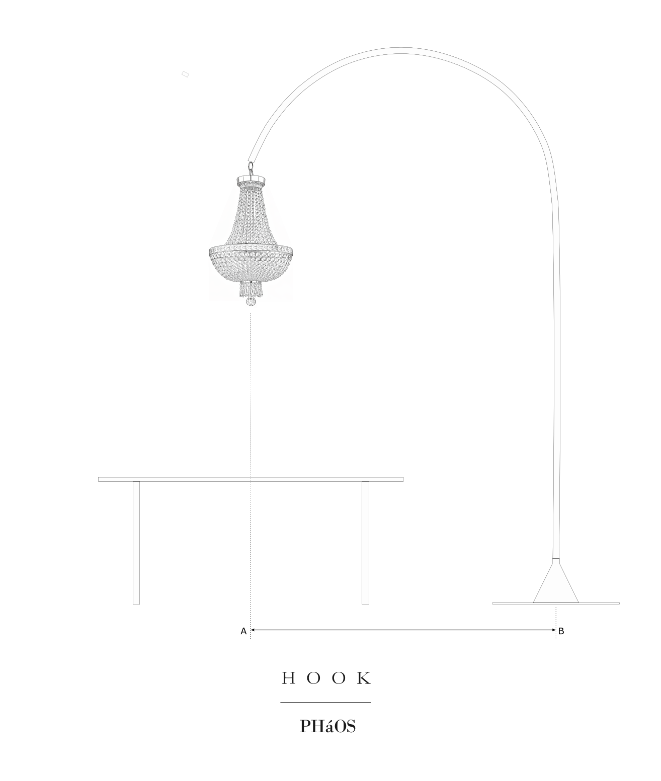 Stable support base for hanging crystal chandeliers at wedding reception dinners Athens